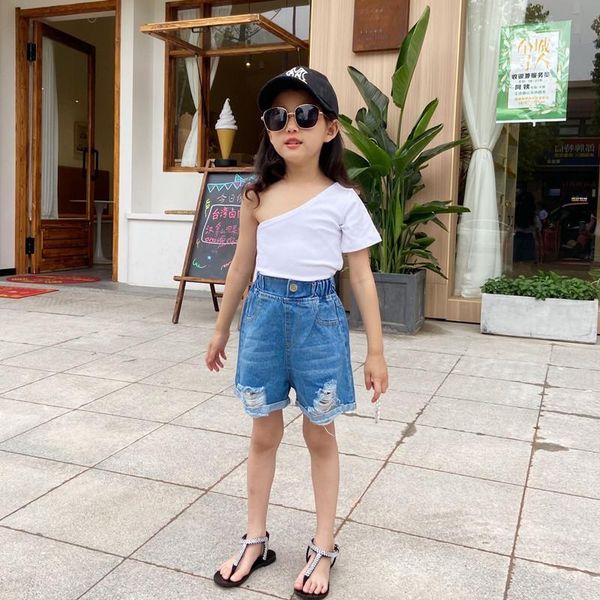 jeans summer kids clothes broken hole denim shorts loose fashion korean little girls outfits holiday party children, Blue
jeans summer kids clothes broken hole denim shorts loose fashion korean little girls outfits holiday party children, Blue