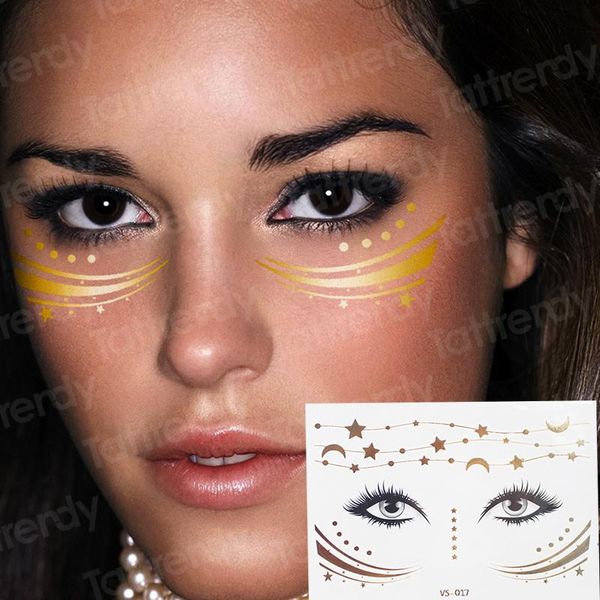 temporary tattoos face fashion gold metallic eye tattoo silver metal sticker makeup decal beauty
temporary tattoos face fashion gold metallic eye tattoo silver metal sticker makeup decal beauty