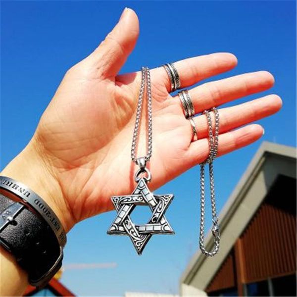 pendant necklaces hiphop classic hexagram for men women religious fashion harajuku stainless steel chain star of david necklace, Silver
pendant necklaces hiphop classic hexagram for men women religious fashion harajuku stainless steel chain star of david necklace, Silver