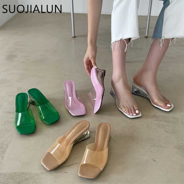 suojialun women slippers fashion ladies pvc transparent sandal shoes summer outdoor beach slides mad wedges flip flops 210630, Black
suojialun women slippers fashion ladies pvc transparent sandal shoes summer outdoor beach slides mad wedges flip flops 210630, Black