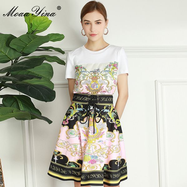 fashion runway summer casual print skirt suit women's short sleeve white high waist mini 2 piece 210524
fashion runway summer casual print skirt suit women's short sleeve white high waist mini 2 piece 210524