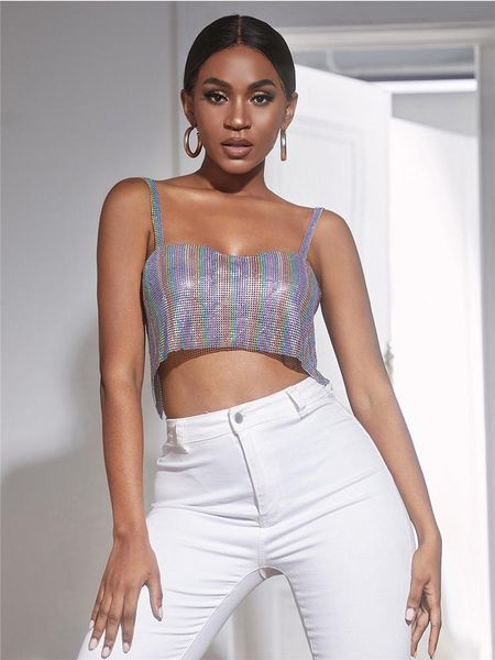 women's tanks & camis shiny nightclub rhinestone women colorful stripe spaghetti strap sleeveless tube female party backless camisole, White
women's tanks & camis shiny nightclub rhinestone women colorful stripe spaghetti strap sleeveless tube female party backless camisole, White