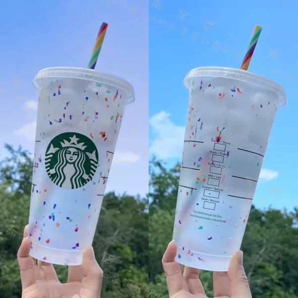 24oz/710ml starbucks rainbow plastic tumbler mug reusable clear drinking flat bottom cup pillar shape lid straw mug bardian tumblers loves
24oz/710ml starbucks rainbow plastic tumbler mug reusable clear drinking flat bottom cup pillar shape lid straw mug bardian tumblers loves