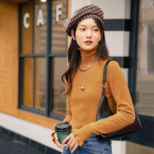 sweater winter pure color versatile thermal high neck long sleeve slim bottomed hooded knit women's sweater zi6z, White;black
sweater winter pure color versatile thermal high neck long sleeve slim bottomed hooded knit women's sweater zi6z, White;black