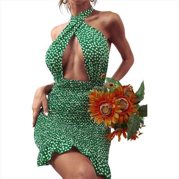 women sleeveless backless dress floral printed pattern halter neck hollow out party beach mini dress summer autumn, Black;gray
women sleeveless backless dress floral printed pattern halter neck hollow out party beach mini dress summer autumn, Black;gray