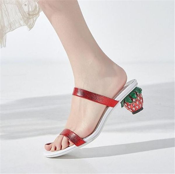 slippers pxelena design strawberry crystal heels slides ladies party date dress genuine real leather summer women shoes 2021, Black
slippers pxelena design strawberry crystal heels slides ladies party date dress genuine real leather summer women shoes 2021, Black