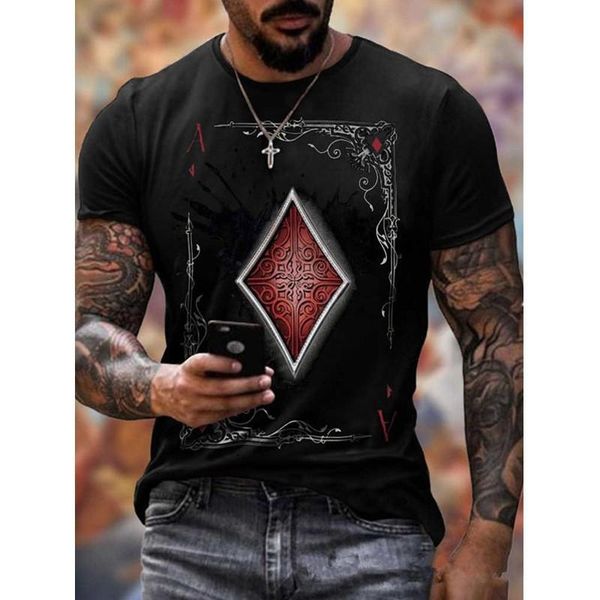 men's t-shirts fashion summer printed t-shirt, black poker a mens street style tee, round neck plus size styles available, White;black
men's t-shirts fashion summer printed t-shirt, black poker a mens street style tee, round neck plus size styles available, White;black