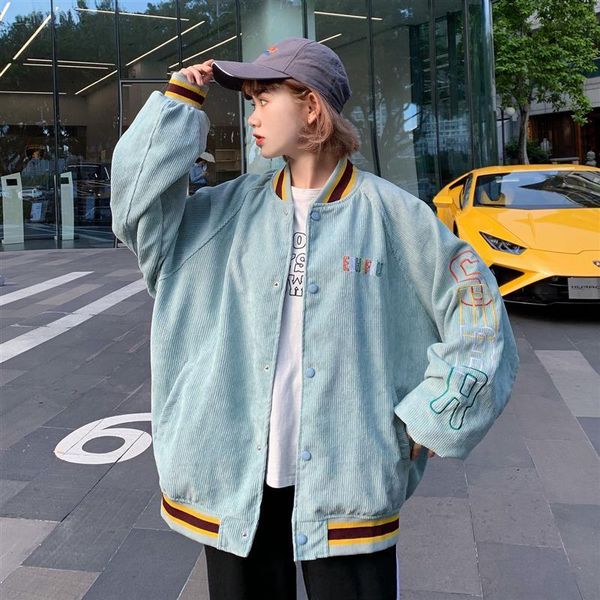 women's jackets corduroy jacket women 2021 spring and autumn loose bf tooling baseball uniform oversized casual top, Black;brown
women's jackets corduroy jacket women 2021 spring and autumn loose bf tooling baseball uniform oversized casual top, Black;brown