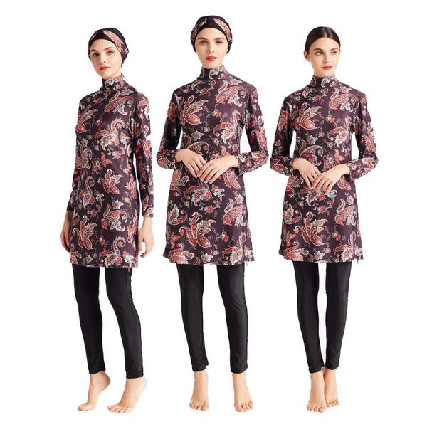swim wear islamic swimwear long sleeve ladies beachwear with cap three-piece muslim swimming suit women hijab bikini summer manufacture
swim wear islamic swimwear long sleeve ladies beachwear with cap three-piece muslim swimming suit women hijab bikini summer manufacture