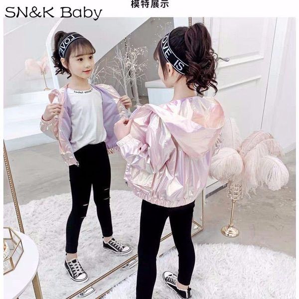 jackets girl's spring coat 2021 youth white zip hoodie clothes korean fashion baby little girl colorful bright leather pu jacket, Blue;gray
jackets girl's spring coat 2021 youth white zip hoodie clothes korean fashion baby little girl colorful bright leather pu jacket, Blue;gray
