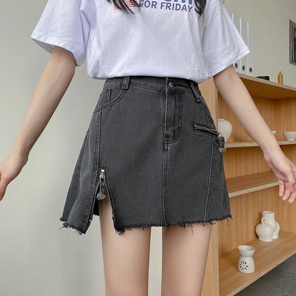 skirts black retro denim split skirt women's summer korean high waist slim a-line inner protective pants
skirts black retro denim split skirt women's summer korean high waist slim a-line inner protective pants