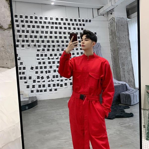 men's pants 2021 casual jumpsuit cargo pant male men high street hip hop streetwear harem trousers overalls stage dancing clothes, Black
men's pants 2021 casual jumpsuit cargo pant male men high street hip hop streetwear harem trousers overalls stage dancing clothes, Black