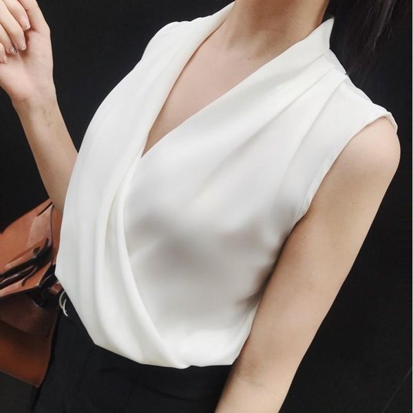 women's blouses & shirts black summer elegant tunic vintage office plus size satin silk blouse basic chiffon shirt 2021 for women, White
women's blouses & shirts black summer elegant tunic vintage office plus size satin silk blouse basic chiffon shirt 2021 for women, White