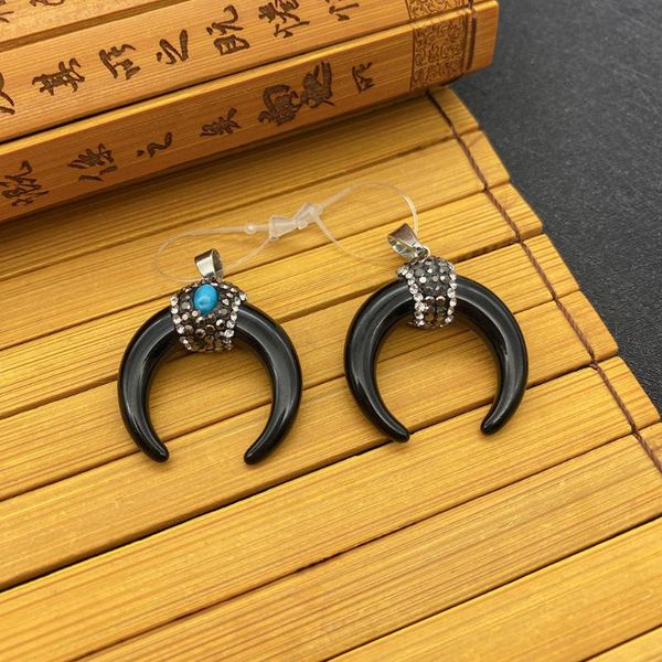 charms natural stone pendant resin ox bone black small moon shaped diamonds suitable for hand-made exquisite necklace decoration gifts, Bronze;silver
charms natural stone pendant resin ox bone black small moon shaped diamonds suitable for hand-made exquisite necklace decoration gifts, Bronze;silver