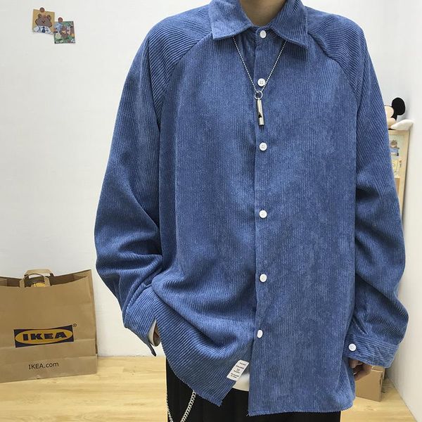men's casual shirts spring long sleeve corduroy retro couples shirt korean youth leisure loose fashion all-match cardigan trend harajuk, White;black
men's casual shirts spring long sleeve corduroy retro couples shirt korean youth leisure loose fashion all-match cardigan trend harajuk, White;black