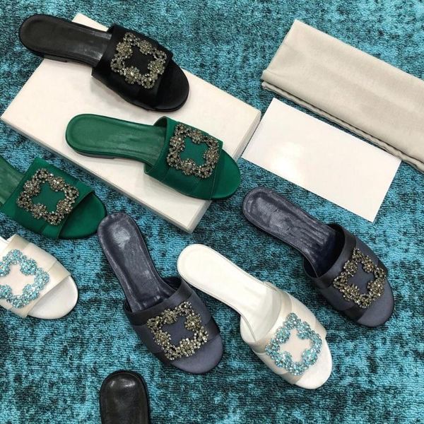slippers classic shoes woman summer crystal buckle flat silk open toe cozy women ladies sildes zapatos de mujer, Black
slippers classic shoes woman summer crystal buckle flat silk open toe cozy women ladies sildes zapatos de mujer, Black
