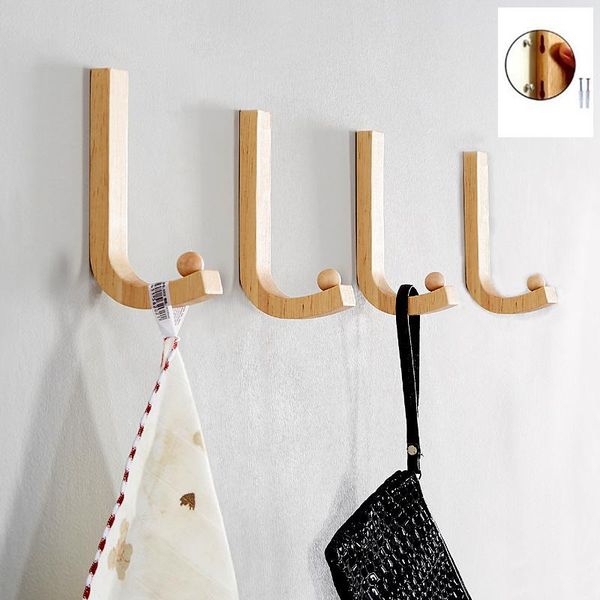 1pc modern wall-mounted wooden coat hook bathroom living room decorative towel sundries hanger hooks & rails
1pc modern wall-mounted wooden coat hook bathroom living room decorative towel sundries hanger hooks & rails