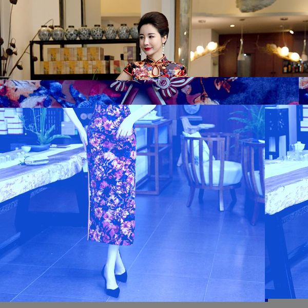 classic mandarin collar qipao chinese women velour long cheongsam print flower gowns vestidos oversize 5xl ethnic clothing, Red
classic mandarin collar qipao chinese women velour long cheongsam print flower gowns vestidos oversize 5xl ethnic clothing, Red