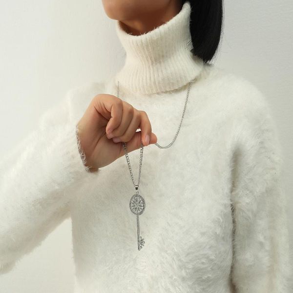 fashion hollow out key pendant jewelry necklace sweater chain wedding for women dangle & chandelier, Silver
fashion hollow out key pendant jewelry necklace sweater chain wedding for women dangle & chandelier, Silver