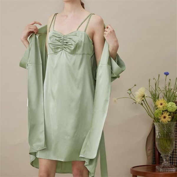 women's sleepwear green strapless nightgown robe sets 2pcs loose 3/4 sleeve kimono bathrobe cardigan rayon women home dressing, Black;red
women's sleepwear green strapless nightgown robe sets 2pcs loose 3/4 sleeve kimono bathrobe cardigan rayon women home dressing, Black;red
