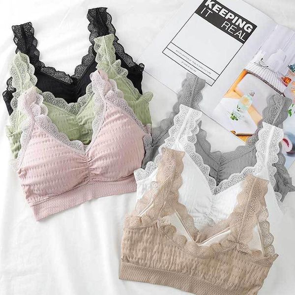 bras comfort wireless for women padded sleep bralette lace push up edge backless bra lingerie seamless soft underwear, Red;black
bras comfort wireless for women padded sleep bralette lace push up edge backless bra lingerie seamless soft underwear, Red;black