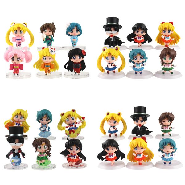 Kawaii Q Ver. Anime Mini PVC Action Figures PVC Collection Model Toys Brinquedos