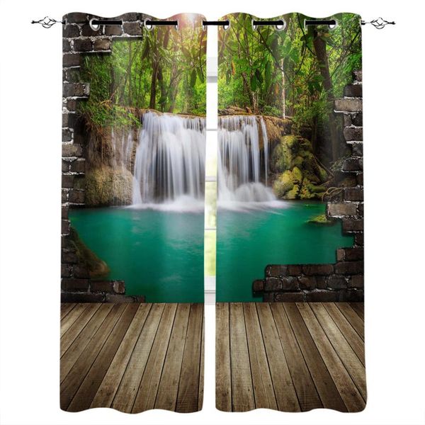 modern curtains for living room forest waterfall wood plank green bedroom kitchen curtain home decoration window drapes &
modern curtains for living room forest waterfall wood plank green bedroom kitchen curtain home decoration window drapes &