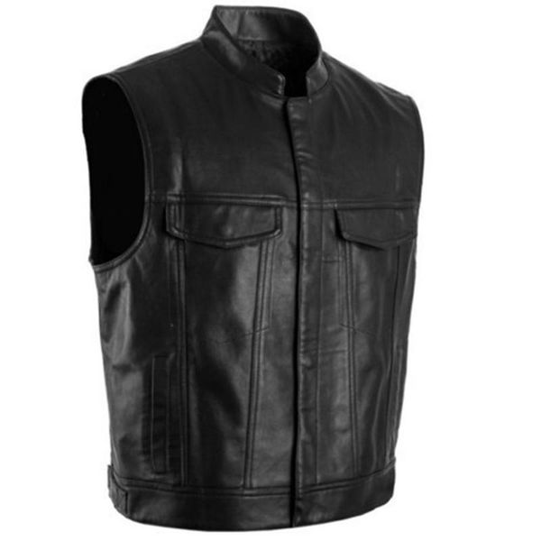 men's jackets men vest black color rock waistcoat motorcycle jacket stand-up collar leather male coat, Black;brown
men's jackets men vest black color rock waistcoat motorcycle jacket stand-up collar leather male coat, Black;brown