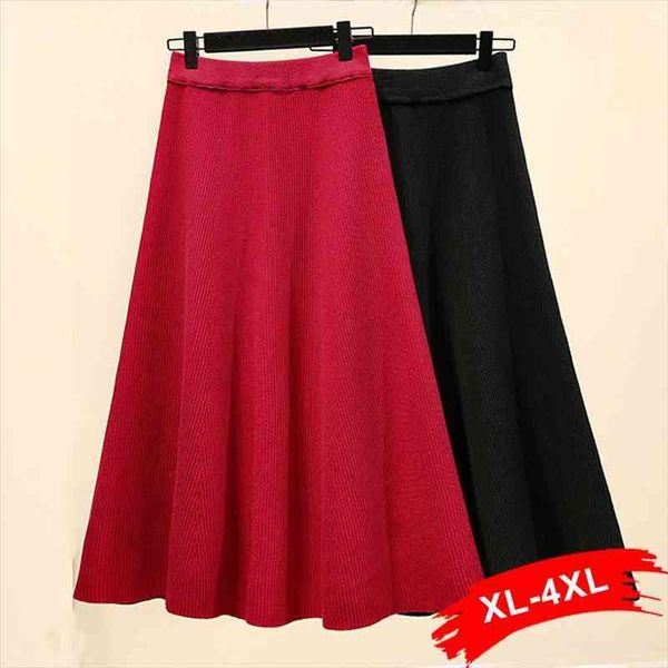 plus size thick warm big swing knitting red skirt 4xl high waist knee length a-line knitted sweater skirts jupe femme, Black
plus size thick warm big swing knitting red skirt 4xl high waist knee length a-line knitted sweater skirts jupe femme, Black