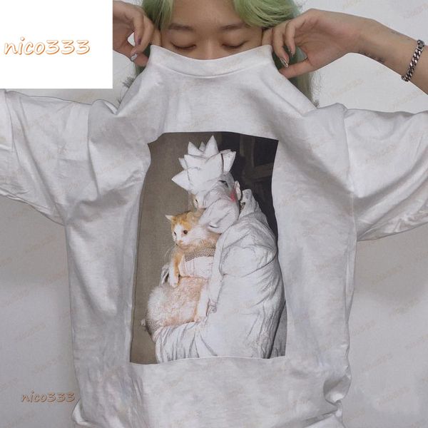 nico produced 21ss leigh bowery clown hug kitten round neck short-sleeved t-shirt loose trend men and women simple style tee size s-xl, White;black
nico produced 21ss leigh bowery clown hug kitten round neck short-sleeved t-shirt loose trend men and women simple style tee size s-xl, White;black