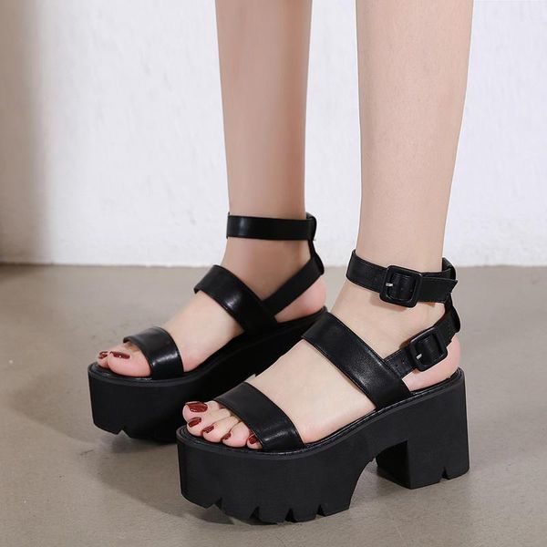 sandals large size 35-42 european and american summer open-toed buckle thick-soled black ladies with waterproof platform.
sandals large size 35-42 european and american summer open-toed buckle thick-soled black ladies with waterproof platform.
