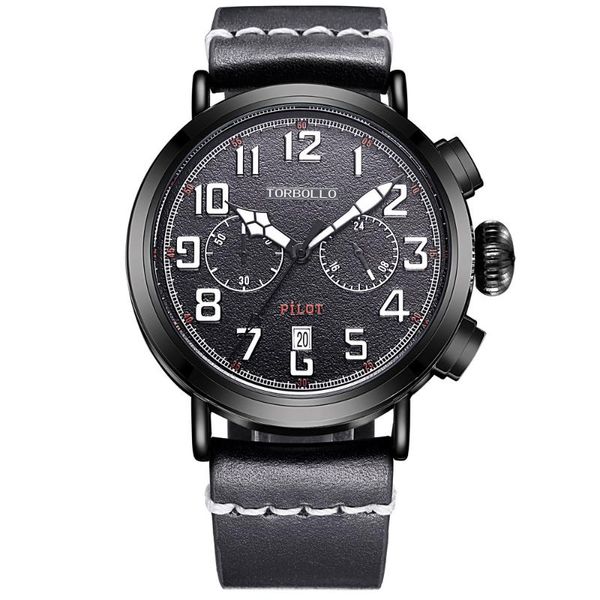 wristwatches genuine leather strap men watch sport style black band dial chronograph quartz movt, Slivery;brown
wristwatches genuine leather strap men watch sport style black band dial chronograph quartz movt, Slivery;brown