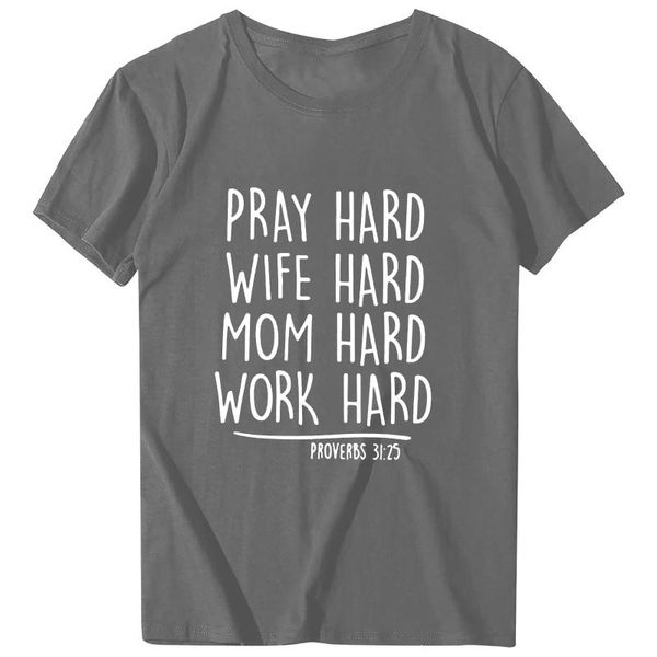 women's t-shirt pray wife mom work hardletter print tshirt loose simplicity oversized short sleeve tee shirt camisetas de mujer, White
women's t-shirt pray wife mom work hardletter print tshirt loose simplicity oversized short sleeve tee shirt camisetas de mujer, White