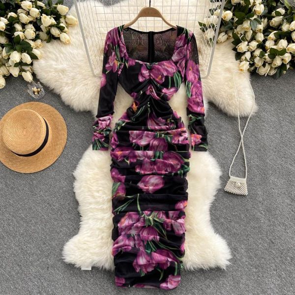 casual dresses vestidos elegantes para mujer 2021 fall flower printted sheath mesh dress robe longue square collar 3/4 sleeve bodycon, Black;gray
casual dresses vestidos elegantes para mujer 2021 fall flower printted sheath mesh dress robe longue square collar 3/4 sleeve bodycon, Black;gray