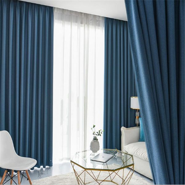 nordic navy blue cotton linen blackout curtains for living room bedroom modern solid color window drapes ad574h curtain &
nordic navy blue cotton linen blackout curtains for living room bedroom modern solid color window drapes ad574h curtain &