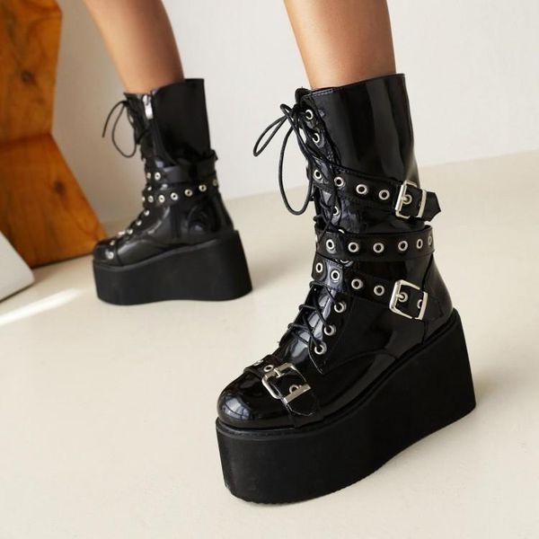 boots knight women's street cool dark wind 2021 autumn and winter round head thick bottom lace up button shooting, Black
boots knight women's street cool dark wind 2021 autumn and winter round head thick bottom lace up button shooting, Black
