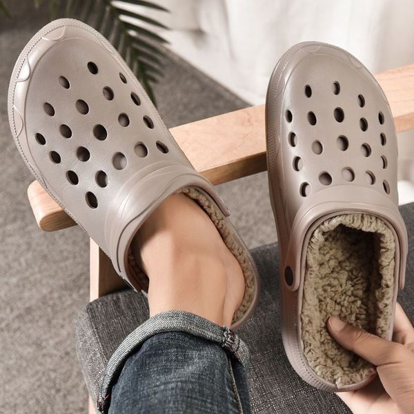 mens winter garden clogs cotton slip-on hole hollow breathable indoor warm sandals shoes, Black
mens winter garden clogs cotton slip-on hole hollow breathable indoor warm sandals shoes, Black