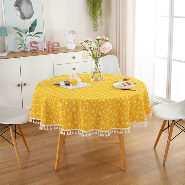 table cloth yellow lattice round gray arrow nordic polyester tassel tablecloth kitchen dining dust-proof picnic
table cloth yellow lattice round gray arrow nordic polyester tassel tablecloth kitchen dining dust-proof picnic