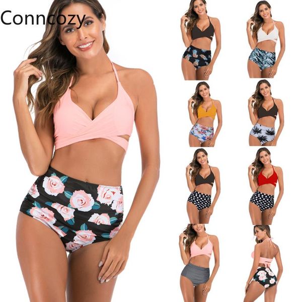 women's swimwear floral print pink bikini string bikinis set strappy cross beach swimsuit high waist 2 piece women bathing suit, White;black
women's swimwear floral print pink bikini string bikinis set strappy cross beach swimsuit high waist 2 piece women bathing suit, White;black