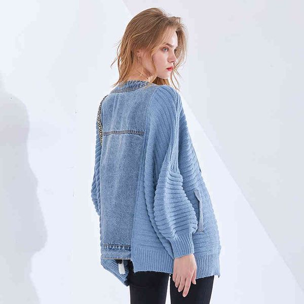 hit color patchwork knitted jacket for women v neck lantern sleeve casual loose jackets female fashion style, Black;brown
hit color patchwork knitted jacket for women v neck lantern sleeve casual loose jackets female fashion style, Black;brown