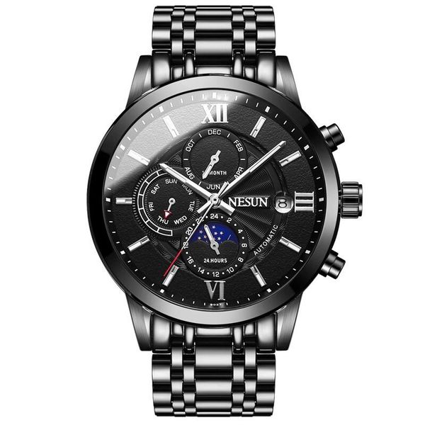 switzerland brand nesun men sports watches automatic mechanical luxury big fashion leather mens wristwatch relogio masculino wristwatche, Slivery;brown
switzerland brand nesun men sports watches automatic mechanical luxury big fashion leather mens wristwatch relogio masculino wristwatche, Slivery;brown