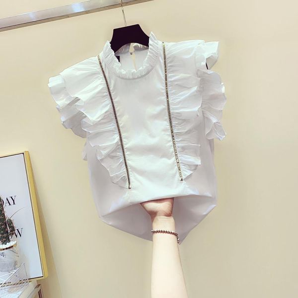 retro style women's ruffles sleeves sleeveless t-shirt tee summer girls pullover casual tees a2654 210428, White
retro style women's ruffles sleeves sleeveless t-shirt tee summer girls pullover casual tees a2654 210428, White