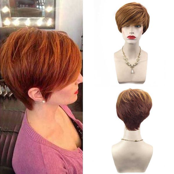 wig female middle-aged and elderly wig set dark brown ffy short hair straight camp, Black
wig female middle-aged and elderly wig set dark brown ffy short hair straight camp, Black