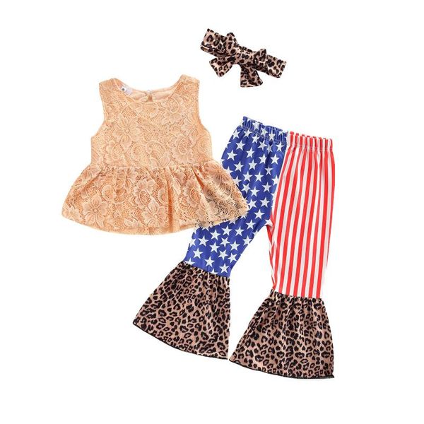 clothing sets opperiaya summer baby girls independence day clothes casual set floral embroidery t-shirt leopard print flared trousers headba, White
clothing sets opperiaya summer baby girls independence day clothes casual set floral embroidery t-shirt leopard print flared trousers headba, White