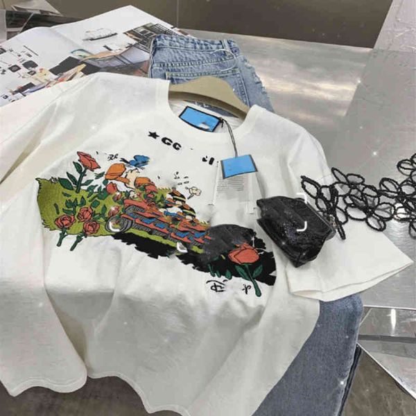 2022 factory wholesale new co women's short sleeve cartoon duck embroidery summer oversize couple loose size t-shirt a1, White
2022 factory wholesale new co women's short sleeve cartoon duck embroidery summer oversize couple loose size t-shirt a1, White