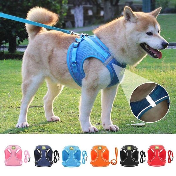 dog collars & leashes harness with leash summer pet adjustable reflective vest walking lead for puppy polyester mesh small medium
dog collars & leashes harness with leash summer pet adjustable reflective vest walking lead for puppy polyester mesh small medium