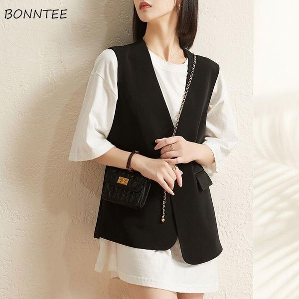 women's vests women summer sleeveless pure cropped leisure female korean style all-match v-neck retro fashion streetwear single button, Black;white
women's vests women summer sleeveless pure cropped leisure female korean style all-match v-neck retro fashion streetwear single button, Black;white
