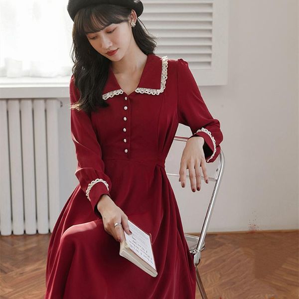 casual dresses plus velvet warm dress women wear 2021 spring autumn french style slim wine red long sleeve, Black;gray
casual dresses plus velvet warm dress women wear 2021 spring autumn french style slim wine red long sleeve, Black;gray