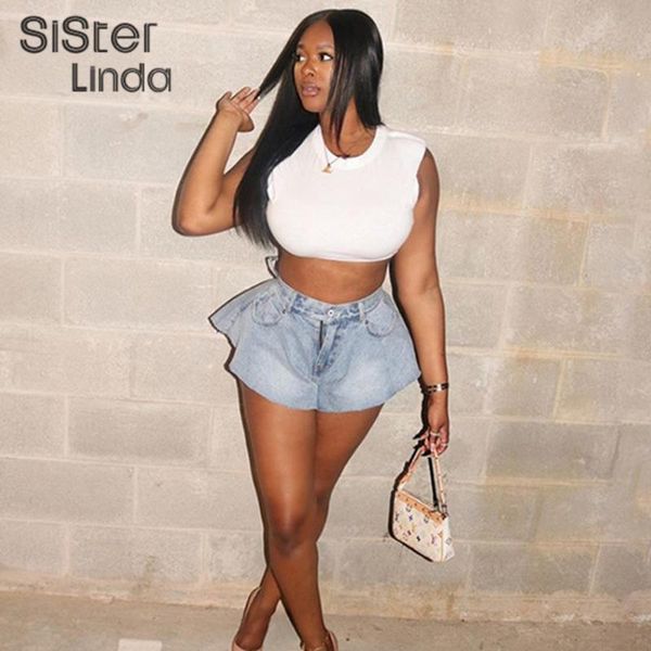 sisterlinda fashion summer autumn lace-up mid waist harem shorts pockets zipper loose mini denim women streetwear women's, White;black
sisterlinda fashion summer autumn lace-up mid waist harem shorts pockets zipper loose mini denim women streetwear women's, White;black