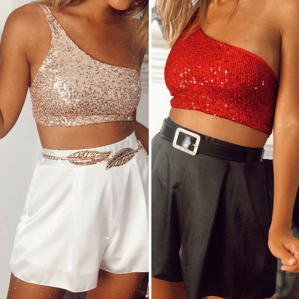 women's tanks & camis stage women diamond sequin tank shimmer flashy sparkle glitter sleeveless one-shoulder vest clubwear cr, White
women's tanks & camis stage women diamond sequin tank shimmer flashy sparkle glitter sleeveless one-shoulder vest clubwear cr, White